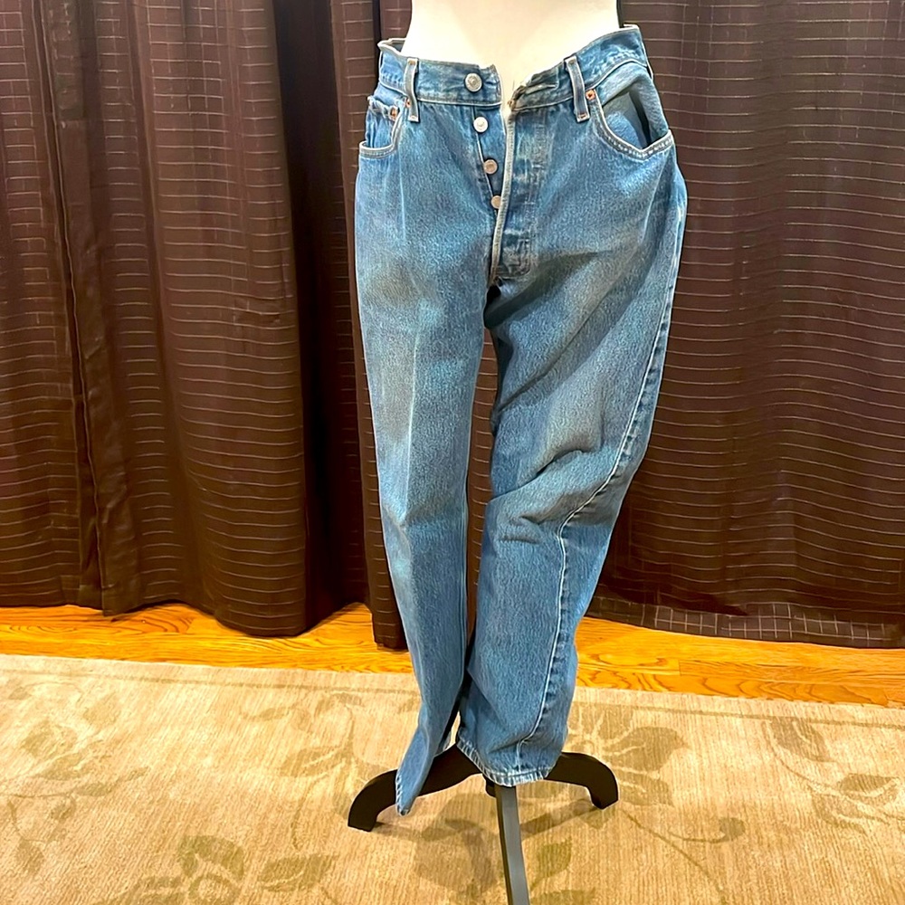Levi’s 501 blue jeans.